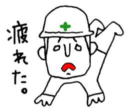 helmet man...safety first sticker #10879426