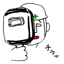 helmet man...safety first sticker #10879437