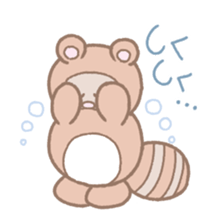 Picnic of a racoon dog sticker #10879768