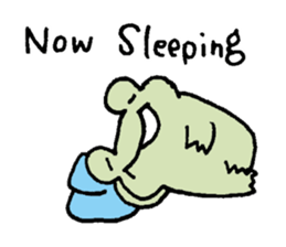 Frog to thinking sticker #10880781