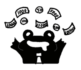 Frog to thinking sticker #10880786