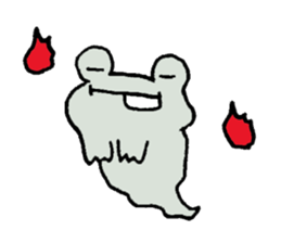 Frog to thinking sticker #10880787