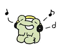 Frog to thinking sticker #10880788