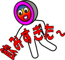 BUTTON MAN WITH THREE HOLES sticker #10881353