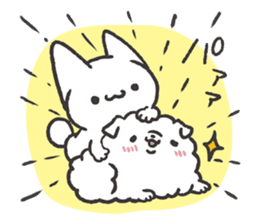 Invective kitten & Faithful dog puppy sticker #10882443