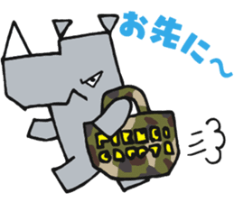 STICKER RHINO! by PORNOGRAFFITTI sticker #10882615