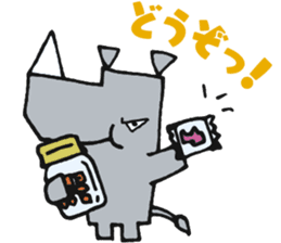 STICKER RHINO! by PORNOGRAFFITTI sticker #10882625