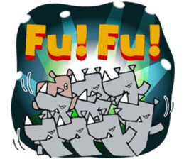 STICKER RHINO! by PORNOGRAFFITTI sticker #10882638