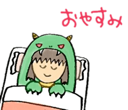 Girl wearing the costume of the Monster sticker #10882962