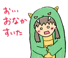 Girl wearing the costume of the Monster sticker #10882966