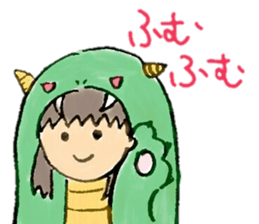 Girl wearing the costume of the Monster sticker #10882984