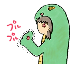 Girl wearing the costume of the Monster sticker #10882996