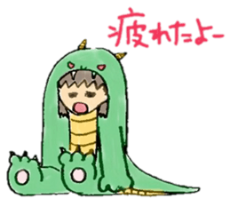 Girl wearing the costume of the Monster sticker #10882997