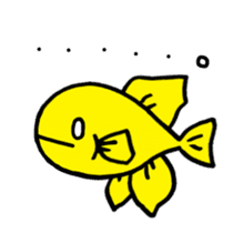 Goldfish horsetail sticker #10883738
