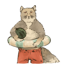 Tibetan Sand Fox of a straight face sticker #10883964