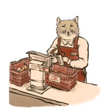 Tibetan Sand Fox of a straight face sticker #10883965