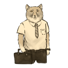 Tibetan Sand Fox of a straight face sticker #10883973