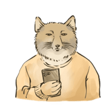 Tibetan Sand Fox of a straight face sticker #10883988