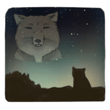 Tibetan Sand Fox of a straight face sticker #10883991