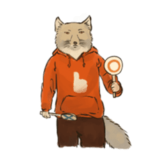 Tibetan Sand Fox of a straight face sticker #10883996