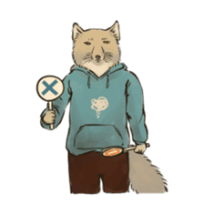 Tibetan Sand Fox of a straight face sticker #10883997