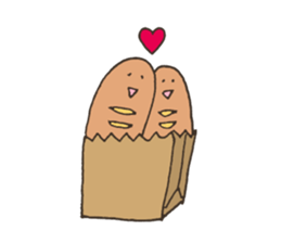bread love sticker #10886700