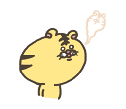 round tiger sticker sticker #10886827