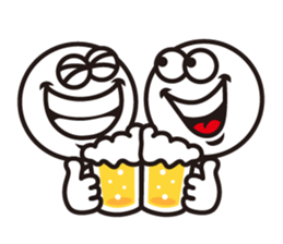 Text and Round Face 3 sticker #10887039