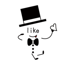 hat bow-tie boy2 sticker #10887040