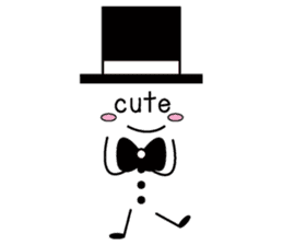 hat bow-tie boy2 sticker #10887043