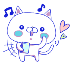 For everyday use ! Blue sky cat's. sticker #10887802