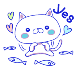 For everyday use ! Blue sky cat's. sticker #10887810