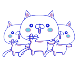 For everyday use ! Blue sky cat's. sticker #10887816