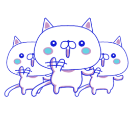 For everyday use ! Blue sky cat's. sticker #10887816