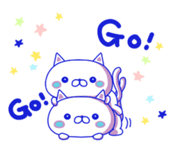 For everyday use ! Blue sky cat's. sticker #10887817