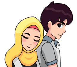 Couple Hijab sticker #10888722