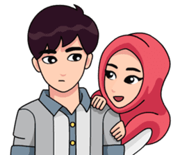 Couple Hijab sticker #10888724