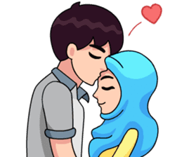 Couple Hijab sticker #10888726