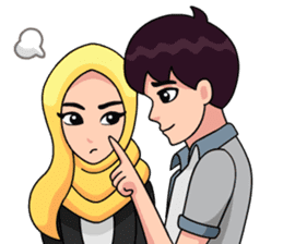 Couple Hijab sticker #10888727