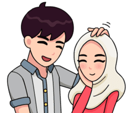 Couple Hijab sticker #10888728