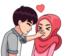 Couple Hijab sticker #10888733