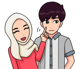 Couple Hijab sticker #10888741