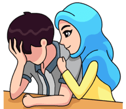 Couple Hijab sticker #10888754