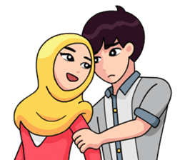 Couple Hijab sticker #10888756