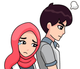 Couple Hijab sticker #10888757