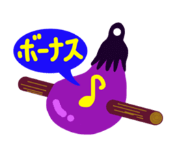 Bonus! Stick and Eggplant sticker #10889640