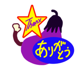Bonus! Stick and Eggplant sticker #10889654