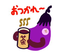 Bonus! Stick and Eggplant sticker #10889656