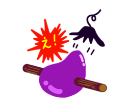 Bonus! Stick and Eggplant sticker #10889664