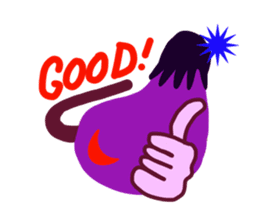 Bonus! Stick and Eggplant sticker #10889678